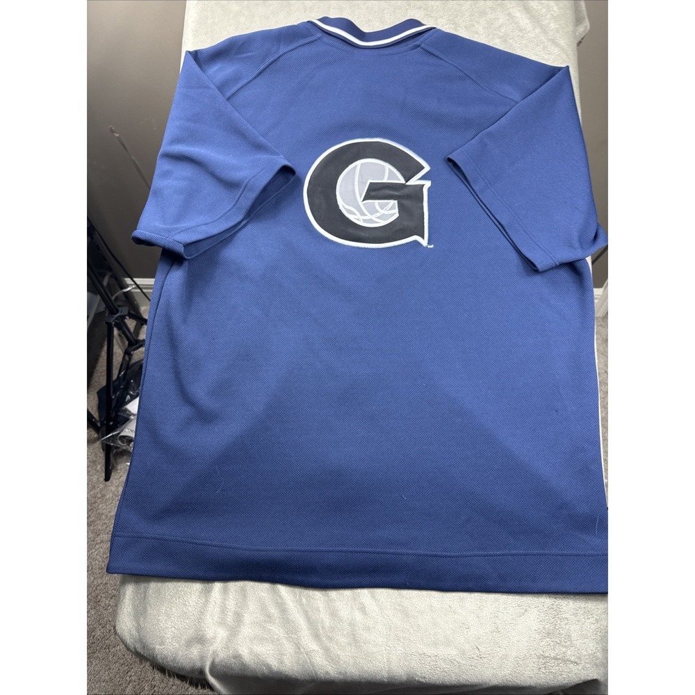 Vtg 90s Nike‎ Team Sports Georgetown Hoyas Snap Button Warm Up Jersey Large - Picture 13 of 14
